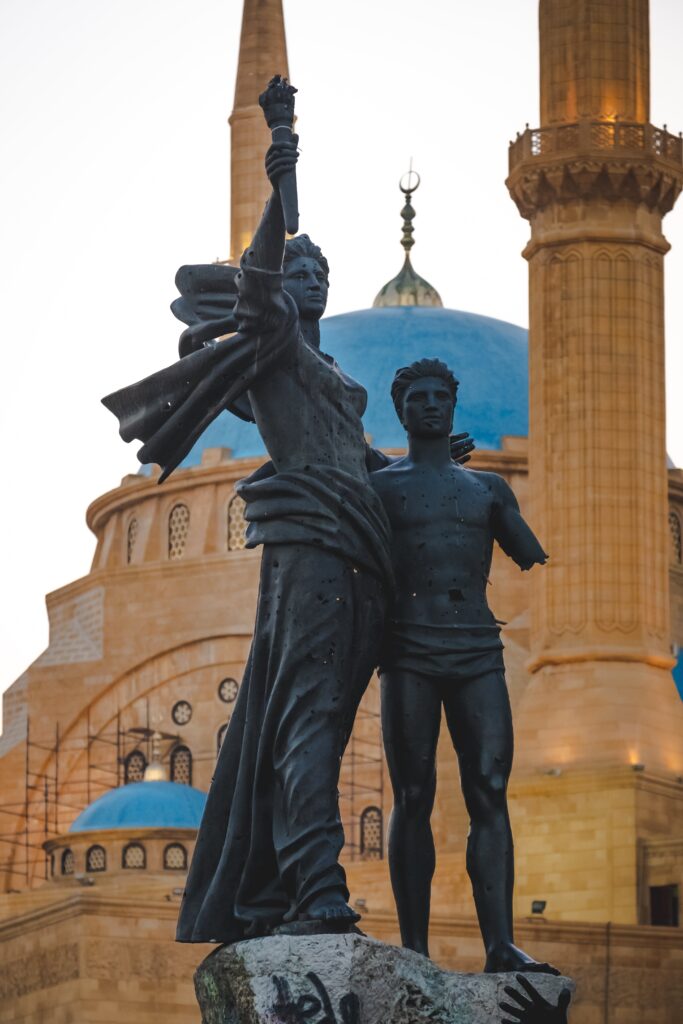 beirut lebanon statue